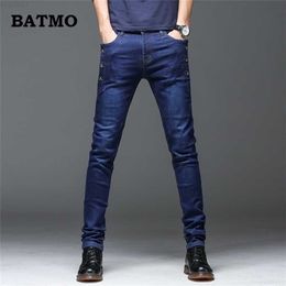 Men's Jeans Batmo arrival men Fashion elasticity men's high quality Comfortable Slim male cotton jeans pants27-36 210318 L230726