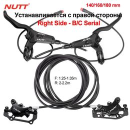 Bike Brakes NUTT Electric Scooter Hydraulic Disc Brake 140 160mm B C Power-Off line Wire With HS1 Rotor FOR Zero 10X 11X KUGOO G1 E-scooter 230725