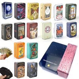 Outdoor Games Activities 24 Style Tarot In Tin Box Gilded Edge For Beginners Fortune Telling Game Card 78 Card Deck Exquisite Gifts for Friends 230725