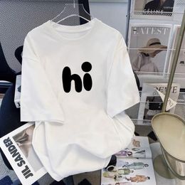 Women's Hoodies 2023 Summer Thin Solid Colour Pullovers Ladies Letter Printing Short Sleeve T-Shirt Korean Style Casual Oversized Sweatshirts