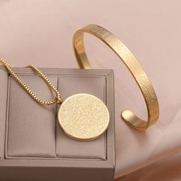 Pendant Necklaces AYATUL KURSI Necklaces Bracelet Custom Stainless Steel Pendants For Women Necklaces Gold Jewelry Islam Muslim Arabic Jewelr Gift 230725