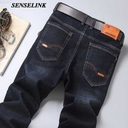 Men's Spring Autumn Stretch Business Casual Loose Classic Brand Straight Plus Size Men Jeans 28-40 211009 L230726