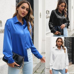 Women's Blouses Elegant And Versatile Button-Down Shirt Causal Loose Ladies' For Smart Casual Look Perfect Work Weekend