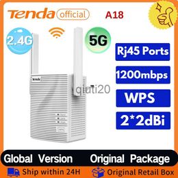 Routers Tenda WiFi Repeater AC1200 Dual Band 2.4G 5GHz Signal Expansion Booster Wireless Range Extender support WPS function Plug n Play x0725