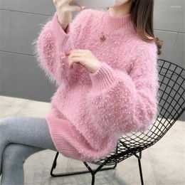 Women's Sweaters Plus Size Loose Knitted Sweater Women Jumpers Long Sleeve Woman Pullovers Casual Winter Soild Colour