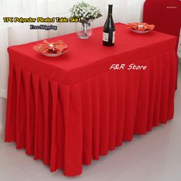 Table Skirt 1PC White Polester Tablecloth Fancy Skirting Of Wedding Party Decor Event Supplier El Outdoor