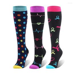 Sports Socks Running Compression 20-30 Mmhg Men Women Anti Fatigue Pain Relief Prevent Varicose Veins For Travel