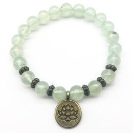 SN1226 Fashion Prehnite Bracelet Women's Healing Crystals Jewelry Natural Stone Yoga Bracelet 291l