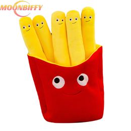 Plush Pillows Cushions Cartoon A Bag of French Fries Funny Stuffed Plush Chips Cute Food Hug Pillow Kids Interactive Educational Toy Kawaii Plush 230726