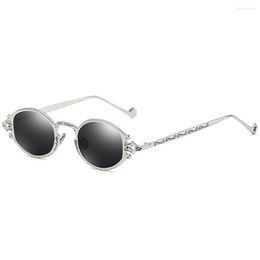 Sunglasses Metal Steampunk Men Women Fashion Round Glasses Brand Design Vintage Sun High Quality