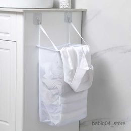 Storage Baskets Wall Laundry Basket Bathroom Dirty Clothes Hamper White Folding Dirty Clothes Sundries Organisers Kids Baby Toys Storage Bucket R230726