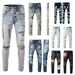 Designer jeans women jeans men pants Long hippop Sticker Embroidery Slim Denim Straight streetwear Skinny pants wholesale faashion for youth L2