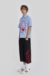 Men's Shorts Summer men's and women's shorts Harajuku trend wide-leg sports pants short Y2k casual high street wide-leg couple shorts ins 230726