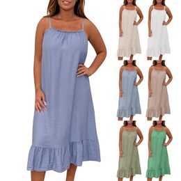 Casual Dresses Summer Ladies Fashion Everything With Loose Halter Wrap Dress For Women Long
