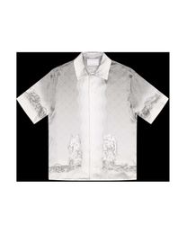 Fanglue casablancatennis button up shirt clud Guardian Gypsum Male and Female Hawaiian Short Sleeve Shirts