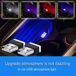 Neon USB Light LED Modeling Light Atmosphere Ambient Lamp Portable Car Interior Light 7 Colors Car Accessories244k