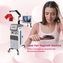 Salon Professional Anti Hair Loss Laser Diodes Machine Hair Follicle Detection Analysis Scalp Massager Hair Growth Machine