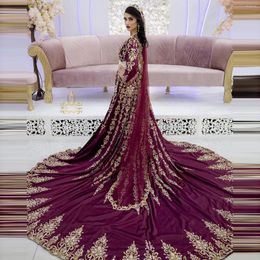 Party Dresses Fuchsia Elegant High Quality Exquisite Evening Dress Floor Length Moroccan Caftan Applique Crystals Dubai Arabic Prom