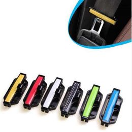 2Pcs Lot Car Seat Belt Clamp Buckle Adjustment Lock Safety Belt Protection Clip Fastener for Vehicle 7 Colours Seatbelt Stopper2144