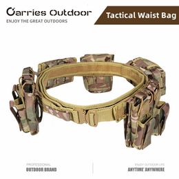 Outdoor Bags YAKEDA 6 in 1 Tactical Waist Bag Multifunction Climbing Storage Hiking Hunting Military Pouch Belt Pocket 230726