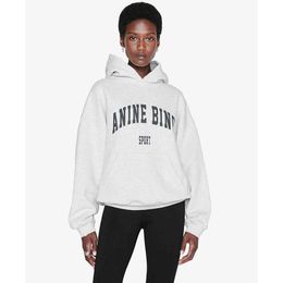 Damen Anine Hoodie Sweatshirt Classic Letter Print Innenfleece Grau Hoodie Sportswear BING