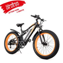 HEZZO Free Shipping Electric Mountain Bike 48V 1000W Alu Alloy 17.5AH LG Shimano 7 Speed 26X4.0 Kenda Fat Tyre Hydraulic Brakes 45 km/h 95NM Ebike EMTB