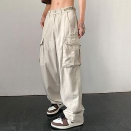 Men's Pants Japanese Vintage Multi Pocket Loose Overalls Ins Summer China-Chic Brand Street Straight Tube Casual