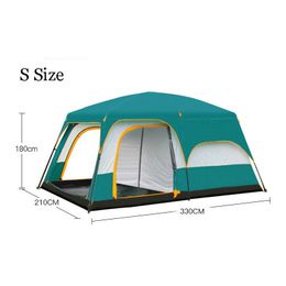 Tents and Shelters S Size 4-6persons Double Layers Outdoor 2Living Rooms And 1hall Family Camping Tent In Top Quality Large Space Glaming Tourist 230725