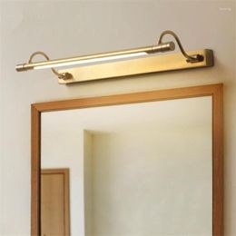 Wall Lamp Mirror Headlight Copper Dampproof Lamps Led Home Toilet Cabinet Antirust Lights American Bathroom Makeup