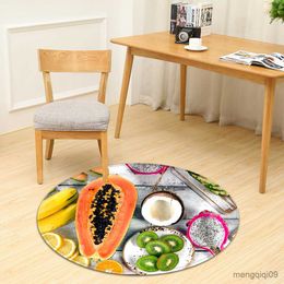 Carpets Custom Round Carpet Computer Chair Hanging Basket Children's Living Room Decoration Rug Home Bathroom Bedroom Bedside Floor Mat R230726