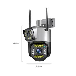 System Dual Lens Security Camera V380 Pro Smart Home 4mp Auto Tracking Waterproof Outdoor Wireless Wifi Ip Camera