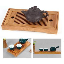 Dishes Plates Bamboo Tea Tabl Tray High Quality 251435cm Chinese Solid Household Board Chahai Table WF 230726
