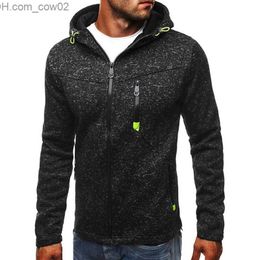 Men's Hoodies Sweatshirts Men's Full Zip Hoodie Solid Zip Hoodie Daily Fitness Basic Thin Wool Hoodie Long Sleeve Blue Grey Black Z230726