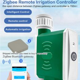 Kits Tuya Zigbee Smart Watering Timer Drip Irrigation Controller App Remote Control Automatic Watering Device Home Gardening Tool