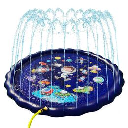 Toy Tents PVC inflatable water spray pad for children's outdoor summer splashing watering lawn playing pool toy 230726