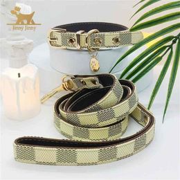 Luxury Dog Leash Designer Collar for s- Premium Quality Modern Stylish Lead Perfect Small Medium 210911237D