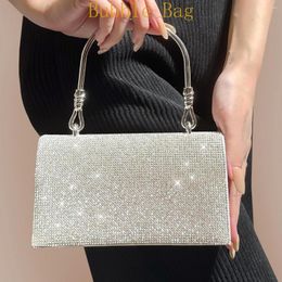 Evening Bags 2023 European And American Shining Full Diamond Handbag Light Luxury Dinner Bag Dress Wrist