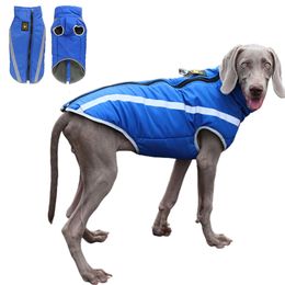 Dog Apparel Winter Warm Dog Clothes Waterproof Pet Padded Vest Zipper Jacket Coat For Small Medium Large Dogs Dog Costume Ropa Para Perros 230725