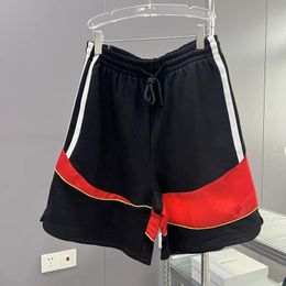 Men's Shorts 2023ss Vintage Striped Red Patchwork Mesh Men Women Oversized Breeches 230725