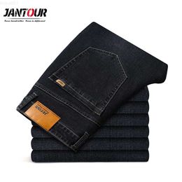 Men's Jeans Brand Autumn winter Men straight thick jeans classic high quality Cotton Advanced Stretch Loose trousers male big size 40 42 44 210318 L230726