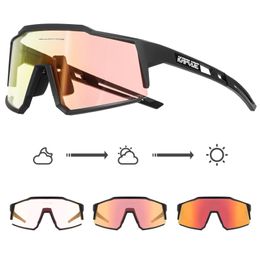 Outdoor Eyewear KAPVOE Red Pochromic Cycling Glasses Men MTB Cycling Sunglasses Women Road Bicycle Glasses UV400 Outdoor Bicycle Sunglasses 230821