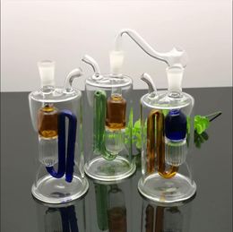 Glass Pipes Smoking blown hookah Manufacture Hand-blown bongs Coloured curved Philtre glass pot