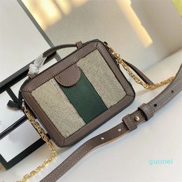 Designer - Luxury bag women men Mini Shoulder Camera Zipper two Mini Shoulder Bag With Chain Trunk Shape Vintage Women small Crossbody