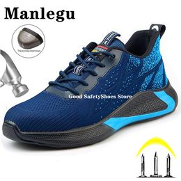 Dress Shoes Indestructible Work Sneakers Men Women Safety Breathable Steel Toe Construction Light 230726
