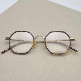 Sunglasses Frames Origional HIgh Quality Irregular Polygonal Glasses Frame Hand-made Pure Titanium Eyeglasses Prescription