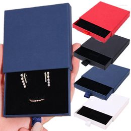 Jewelry Pouches Box Kraft Paper Drawer For Ring Earring Necklace Bracelet Packaging Display Storage Gift Boxes Jewellery