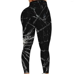 Active Pants Women Sport Gym Training Running Leggings Printing Pant Bubble Hip Lifting Exercise Fitness Trouser High Waist Yoga Warm