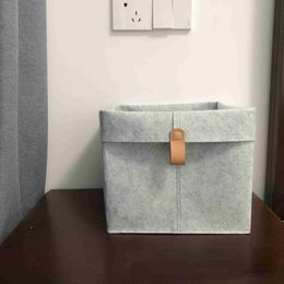 Storage Baskets Felt Storage Basket Creative Convenient Organiser Folding Hallway Entrance Key Small Storage Box Office Desk Home Supply R230726