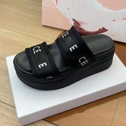 sandles platform heels Sandals Famous Designer Women wedges chunky block heel slide mesh sandale black flatform Sandles casual slides sandal slippers