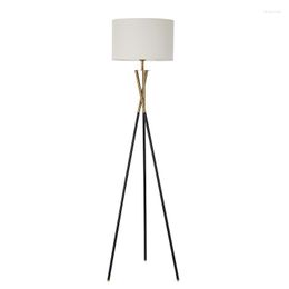 Floor Lamps Modern LED Lamp Fabric Lampshade Tripod Standing Lights For Living Room Bedroom Stand Light Home Decor Fixture